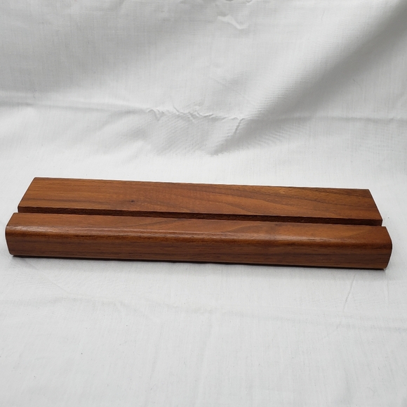 Wood Slotted Sign or Picture Holder Vintage Handcrafted 1979 Teatown Woodcraft - Picture 6 of 9